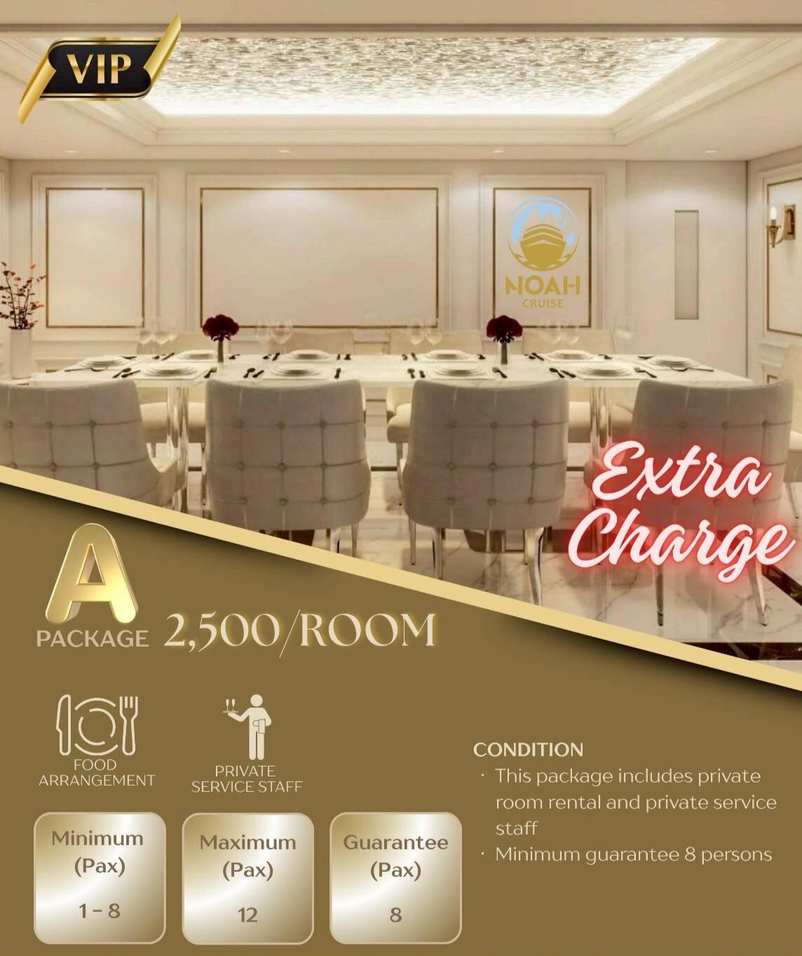 Countdown: วันปีใหม่ เคานท์ดาวน์!! Noah Cruise (โปรแกรม Celebrate New Year Eve 2026 Dinner Cruise) วันพุธ ที่ 31 ธันวาคม 2568