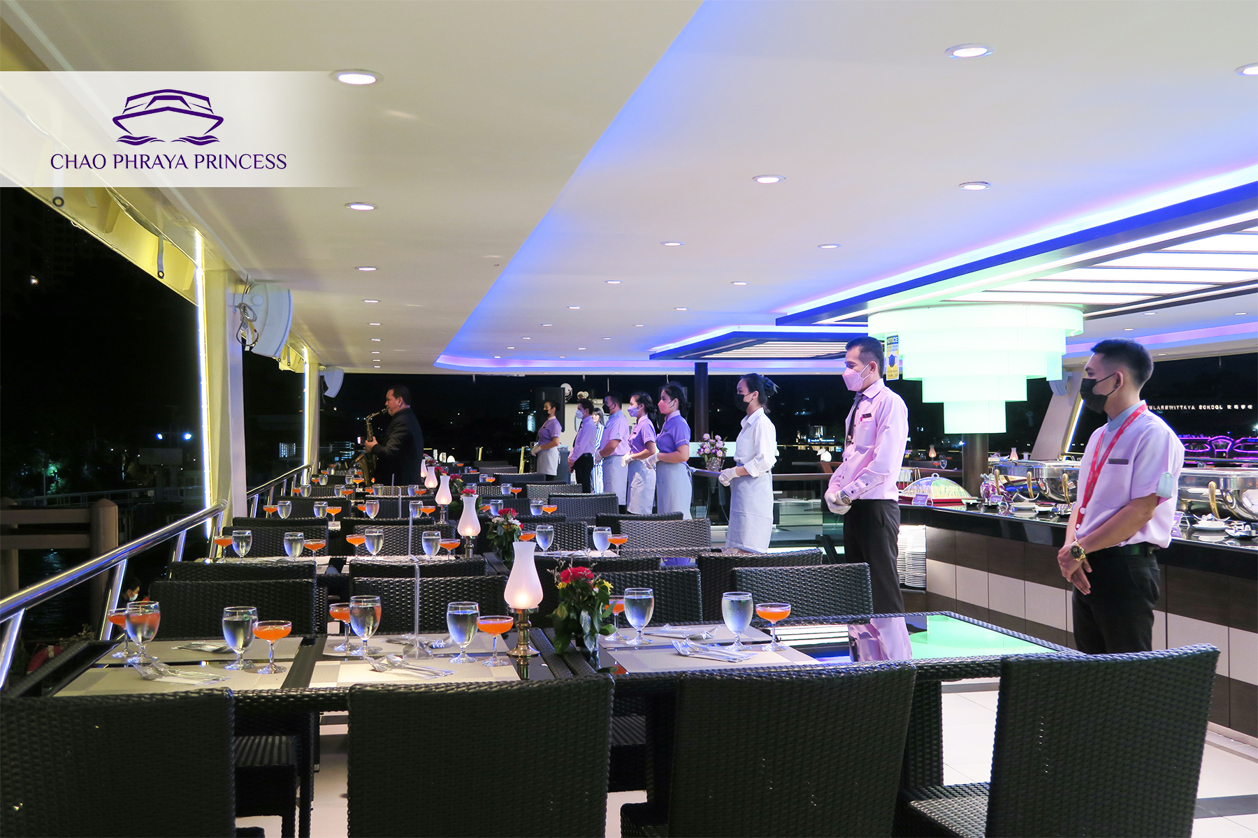 Dinner: เจ้าพระยา ChaophrayaPrincess Cruise (โปรแกรม Dinner Cruise)-ICON SIAM /ASIATIQUE Pier