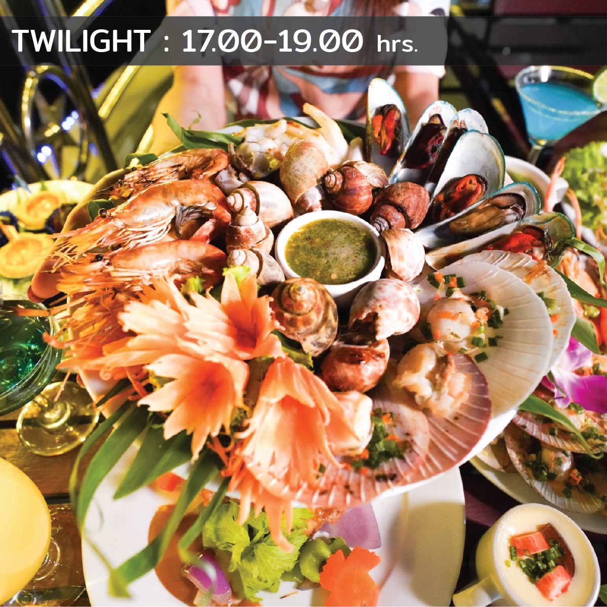Dinner: เจ้าพระยา THE LUXURY WHITE Promotion!! มา 4 จ่าย 3 Free Flow!! ไวน์ขาว ไวน์แดง เบียร์สด น้ำอัดลม
