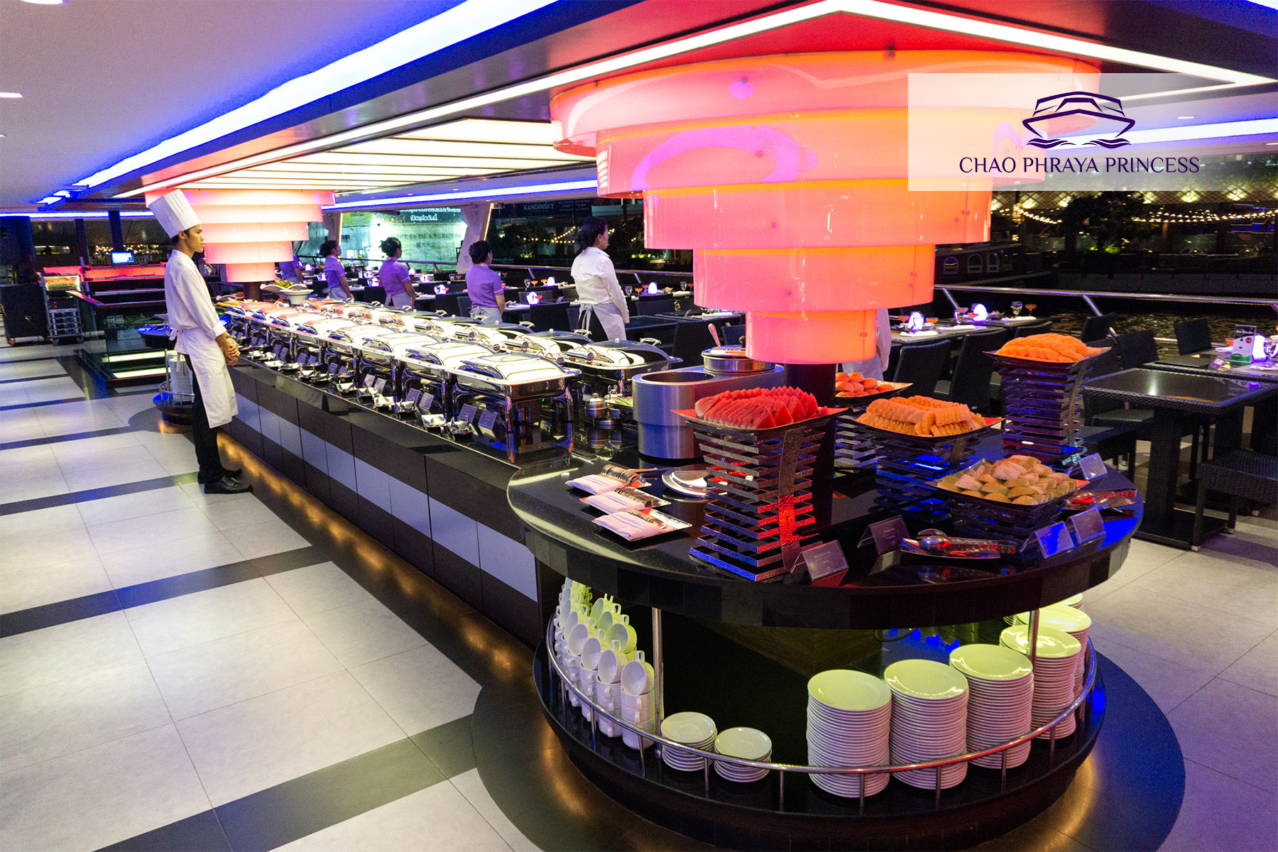 Dinner: เจ้าพระยา ChaophrayaPrincess Cruise (โปรแกรม Dinner Cruise)-ICON SIAM /ASIATIQUE Pier