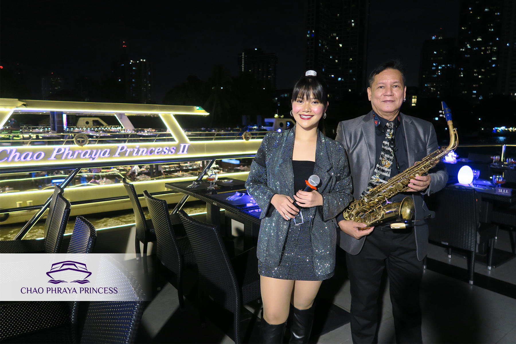 Dinner: เจ้าพระยา ChaophrayaPrincess Cruise (โปรแกรม Dinner Cruise)-ICON SIAM /ASIATIQUE Pier