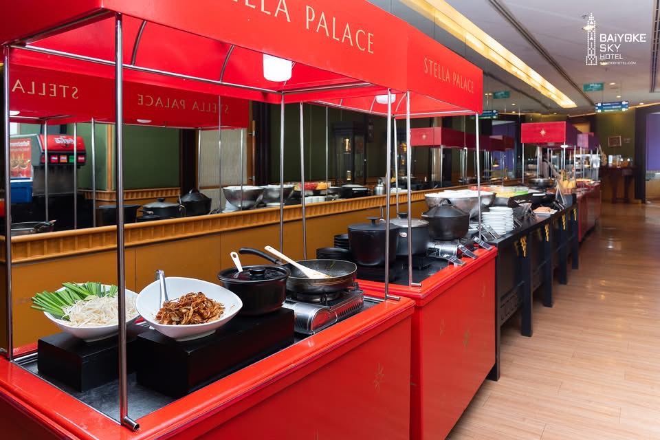 Dinner: ตึกใบหยกสกาย Stella Palace Restaurant ชั้น 79 – Premium Chinese Grill + Steak Buffet บุฟเฟ่ต์ 2 ชม.